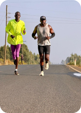 Boston Marathon runners training together