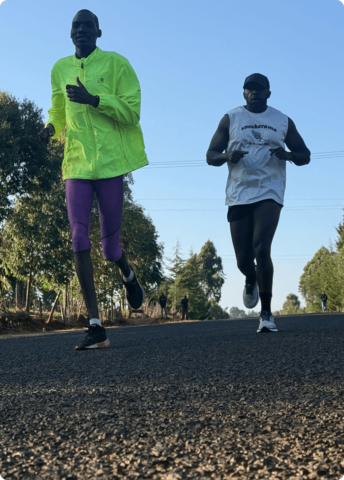 Runner stretching during the campaign journey