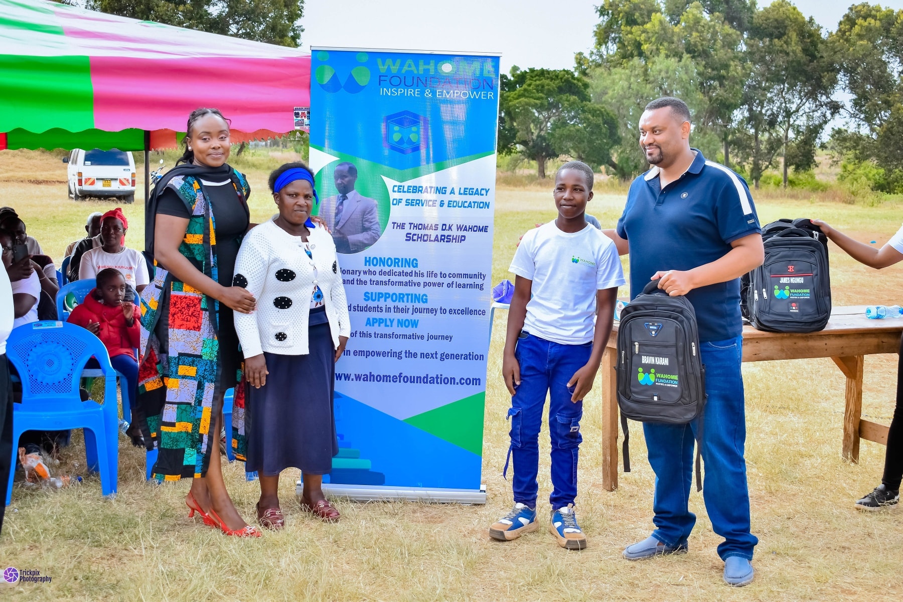 Students and mentors celebrating at a prize giving event