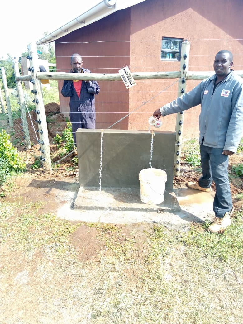 Completed water installation serving a local community