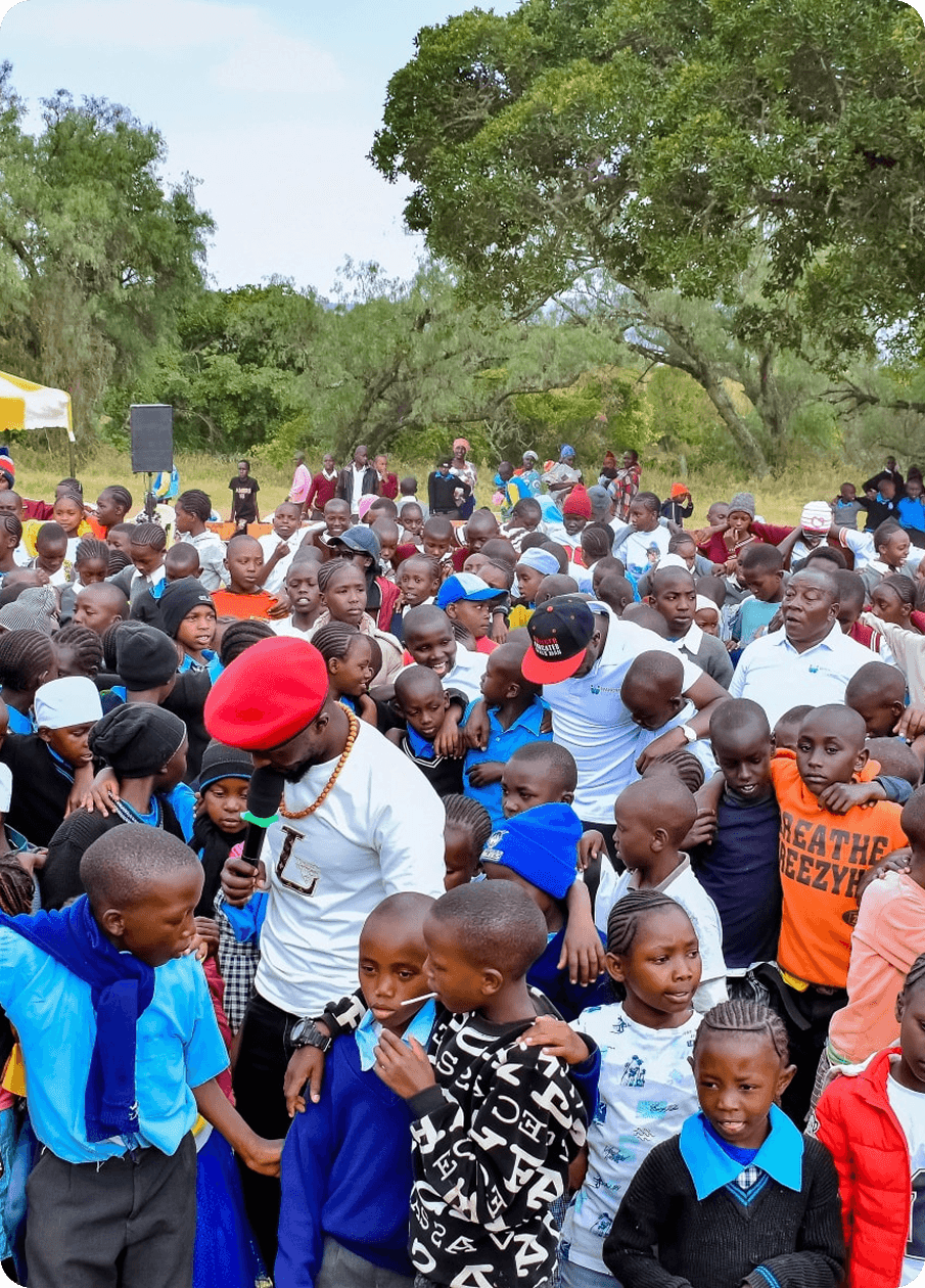Volunteers and supporters gathered during a community event